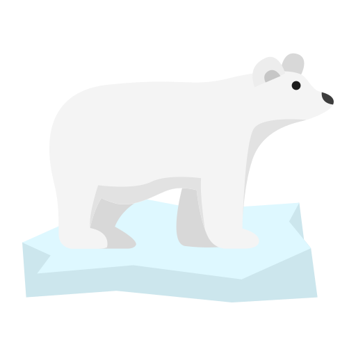 polar bear on ice